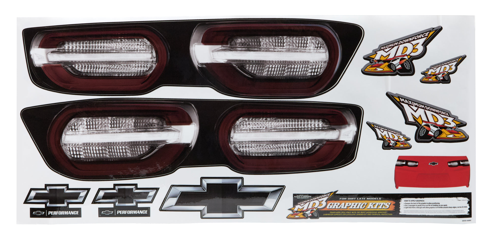 Five Star Fabricating 33131-44541 Graphics Kit Tail Camaro Stock Car Five Star Fabricating 33131-44541