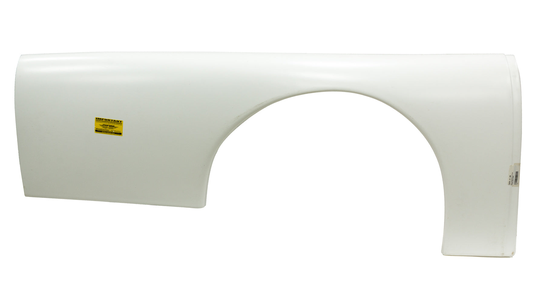 Five Star Fabricating 670-27-WR ABC Greenhouse Qtr Panel Plastic White Right Five Star Fabricating 670-27-WR