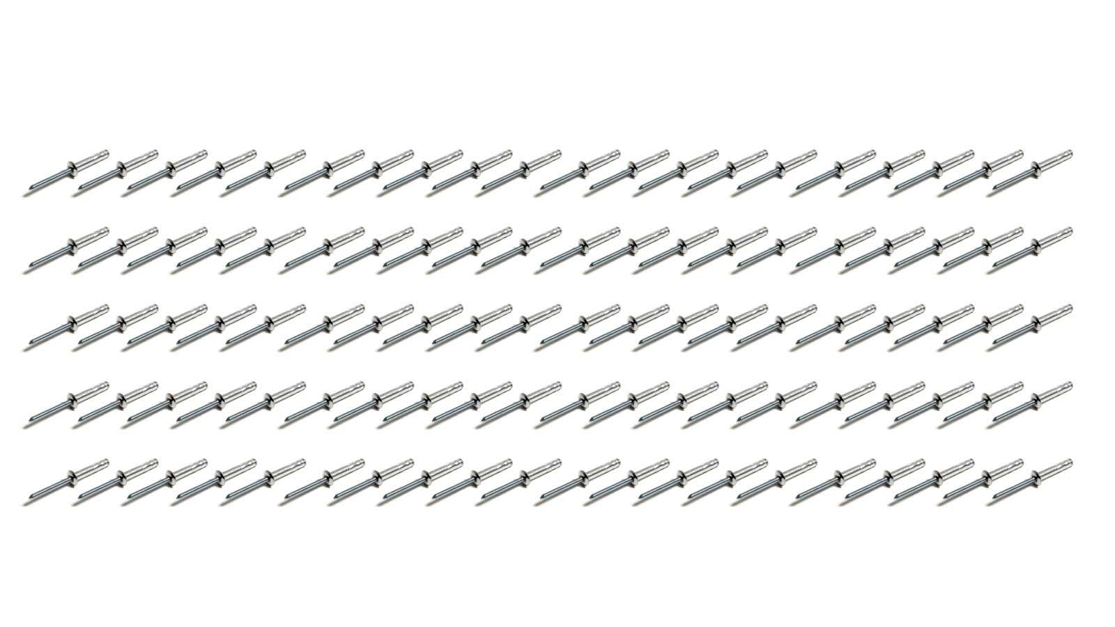 Five Star Fabricating 816A-100S Small Head Rivet Silver 100pc 3/16in Long Shank Five Star Fabricating 816A-100S