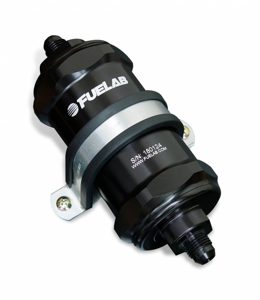 Fuelab 81811-1 Fuel Filter In-Line 40 Micron Stainless 6AN Fuelab 81811-1