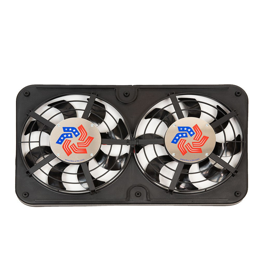 Flex-A-Lite 104308 Dual 12-1/8in Lo Profile puller Fans w/Controls Flex-A-Lite 104308