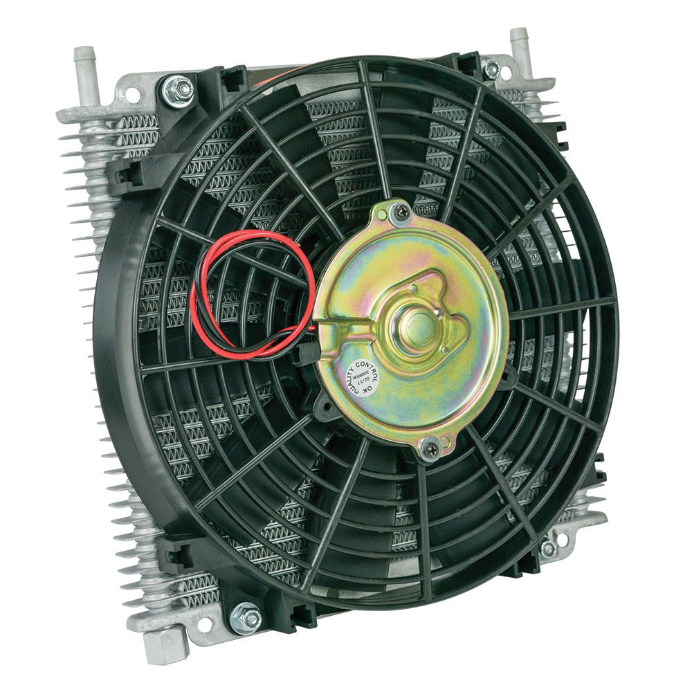 Flex-A-Lite 114213 Transmission Oil Cooler2 9 Row 3/8 Barb 10in Fan Flex-A-Lite 114213