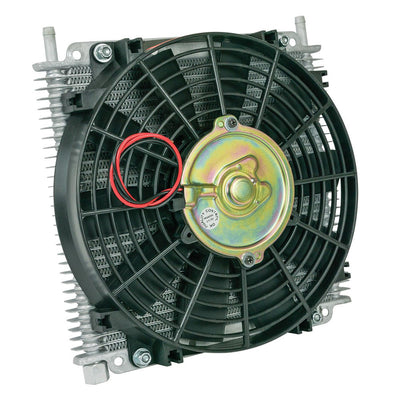Flex-A-Lite 114213 Transmission Oil Cooler2 9 Row 3/8 Barb 10in Fan Flex-A-Lite 114213