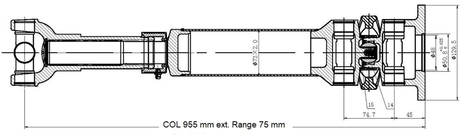 DSS FO-609 Drive Shaft Assembly DSS FO-609
