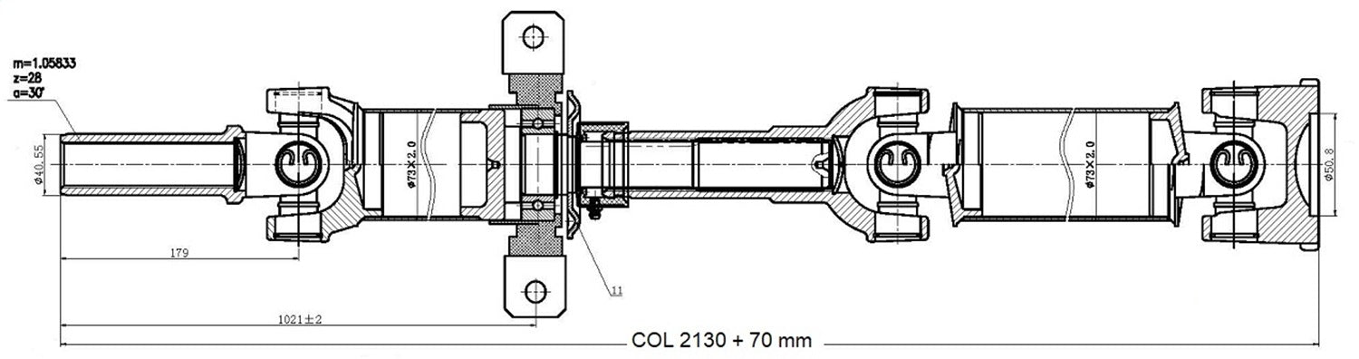 DSS FO-613 Drive Shaft Assembly DSS FO-613