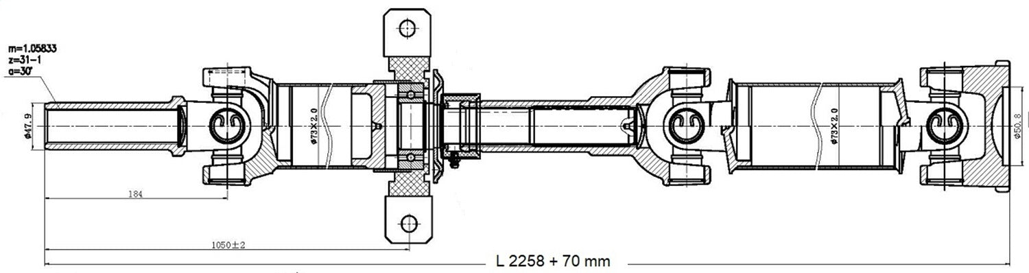 DSS FO-616 Drive Shaft Assembly DSS FO-616