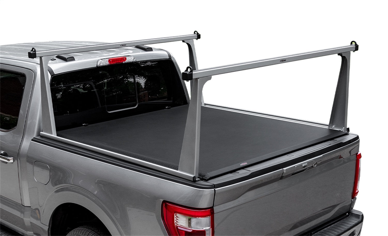 ACI F2030011 ADARAC™ Aluminum Pro Series Truck Bed Rack System; Silver Finish; Single Rail; ACI F2030011