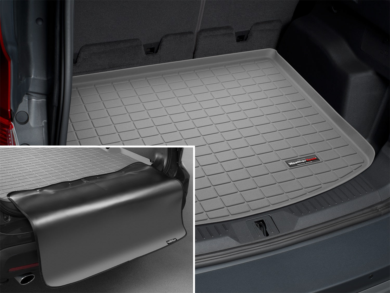 Weathertech 42570SK Cargo Liner w/Bumper Protector; Gray; Behind 2nd Row Seating; Weathertech 42570SK