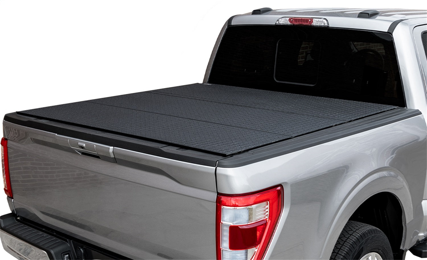 ACI B4030029 LOMAX™ Hard Tri-Fold Cover; Black Diamond Mist Finish; Split Rail; ACI B4030029