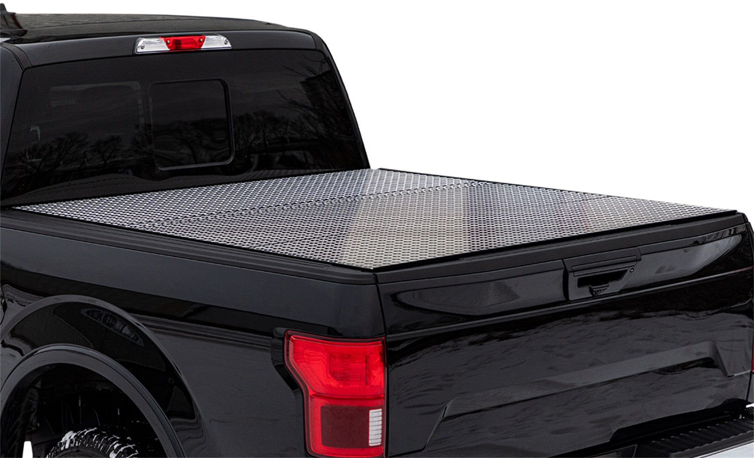 ACI B2030039 LOMAX™ Hard Tri-Fold Cover; Diamond Plate Finish; Single Rail; ACI B2030039