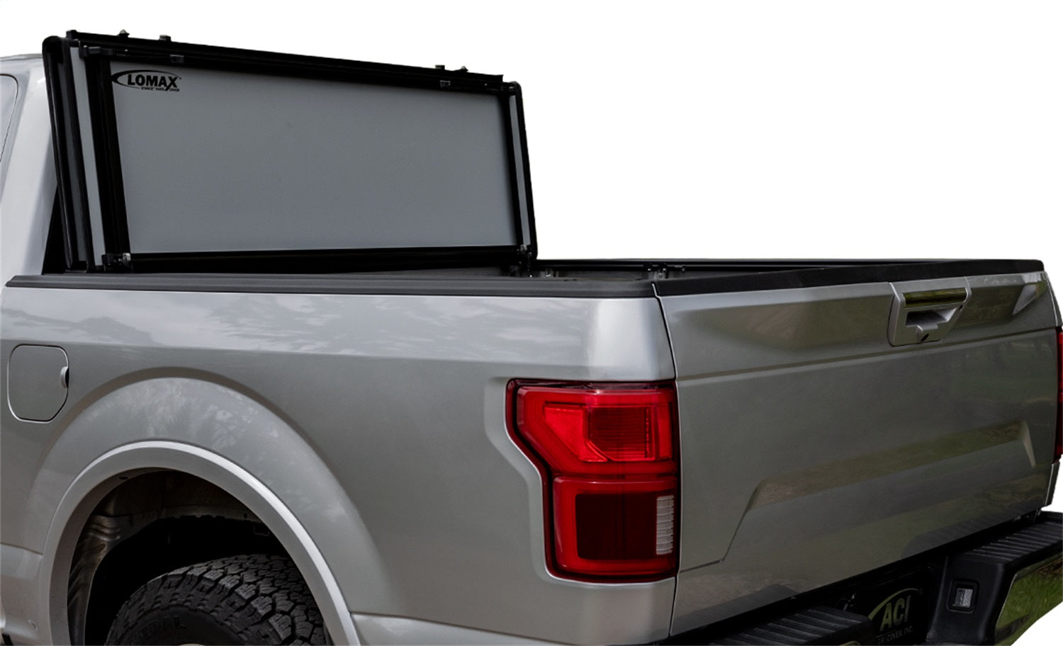 ACI G3030059 LOMAX™ Stance™ Hard Tri-Fold Cover; Black Urethane Finish; Single Rail; ACI G3030059