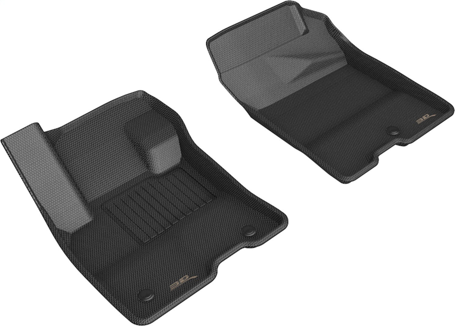 3D MAXpider L1FR14411509 KAGU Floor Mat; Black; 2 pc. Front Row; 3D MAXpider L1FR14411509