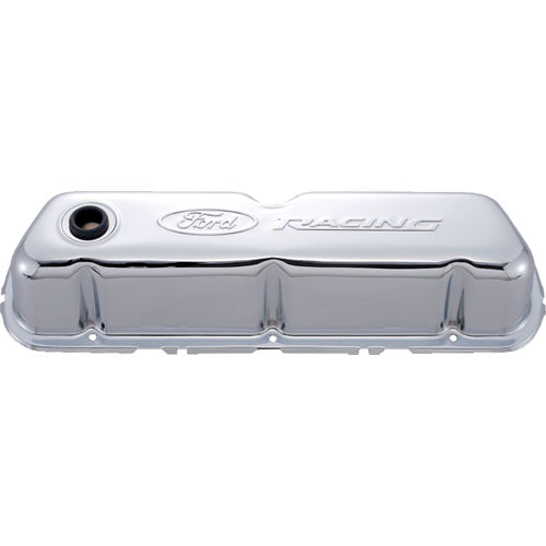 Ford Performance Parts 302-070 Chrome Steel Valve Cover Set w/Ford Racing Logo Ford Performance Parts 302-070