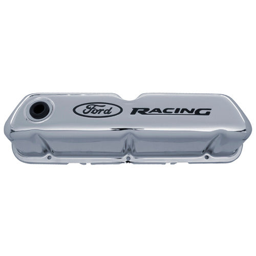 Ford Performance Parts 302-071 Chrome Steel Valve Cover Set w/Ford Racing Logo Ford Performance Parts 302-071