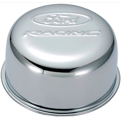 Ford Performance Parts 302-200 Chrome Steel Breather W/Ford Racing Logo Ford Performance Parts 302-200