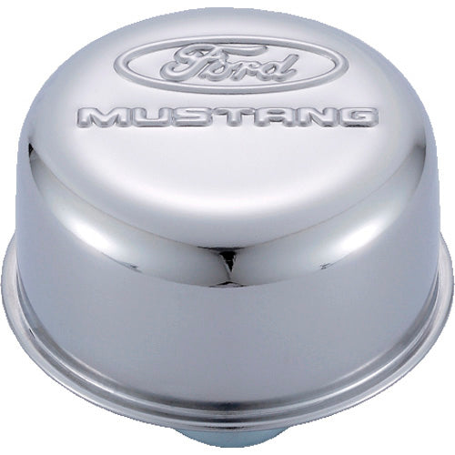 Ford Performance Parts 302-220 Chrome Steel Breather W/Ford Mustang Logo Ford Performance Parts 302-220