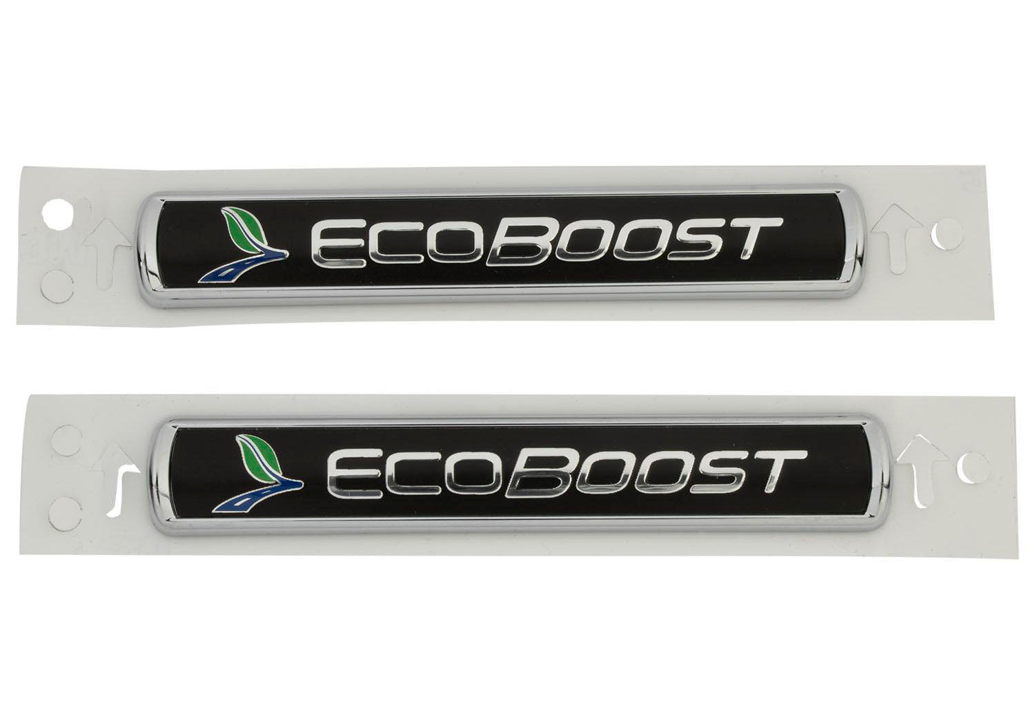 Ford Performance Parts M-1447-EBBLK EcoBoost Emblems/Badges- Black and Silver-Pair Ford Performance Parts M-1447-EBBLK