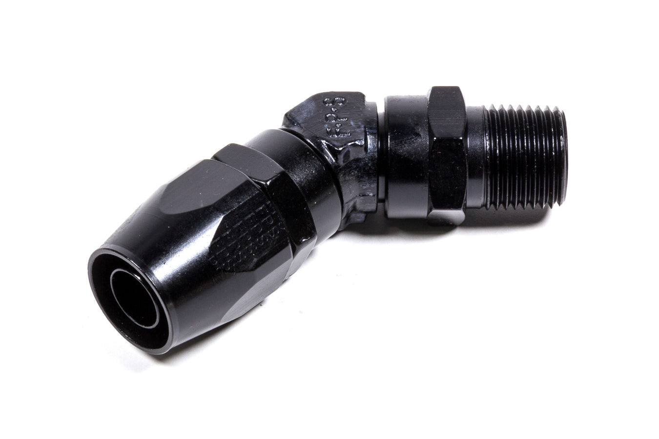 Fragola Performance Systems 194510-BL #10 45 Deg  x 1/2 MPT Hose End Black Fragola Performance Systems 194510-BL