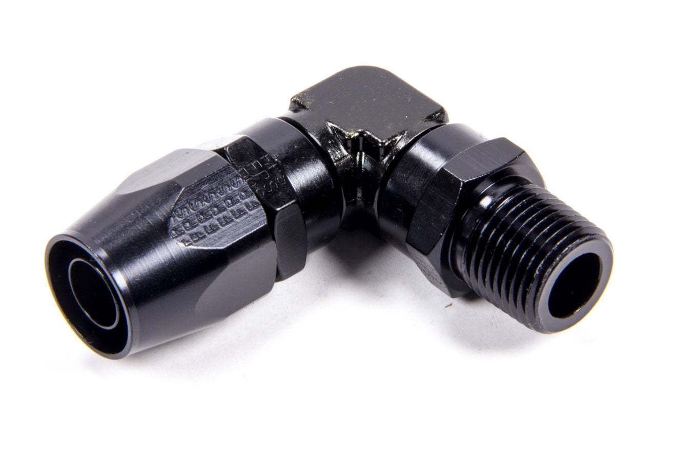 Fragola Performance Systems 199010-BL Hose Fitting #10 90 Deg to 1/2in MPT Black Fragola Performance Systems 199010-BL