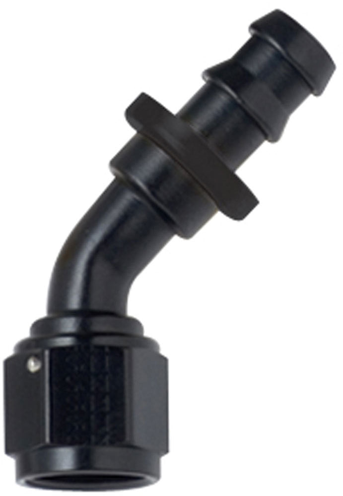 Fragola Performance Systems 204504-BL Hose Fitting #4 45 Deg Push Lock Black Fragola Performance Systems 204504-BL