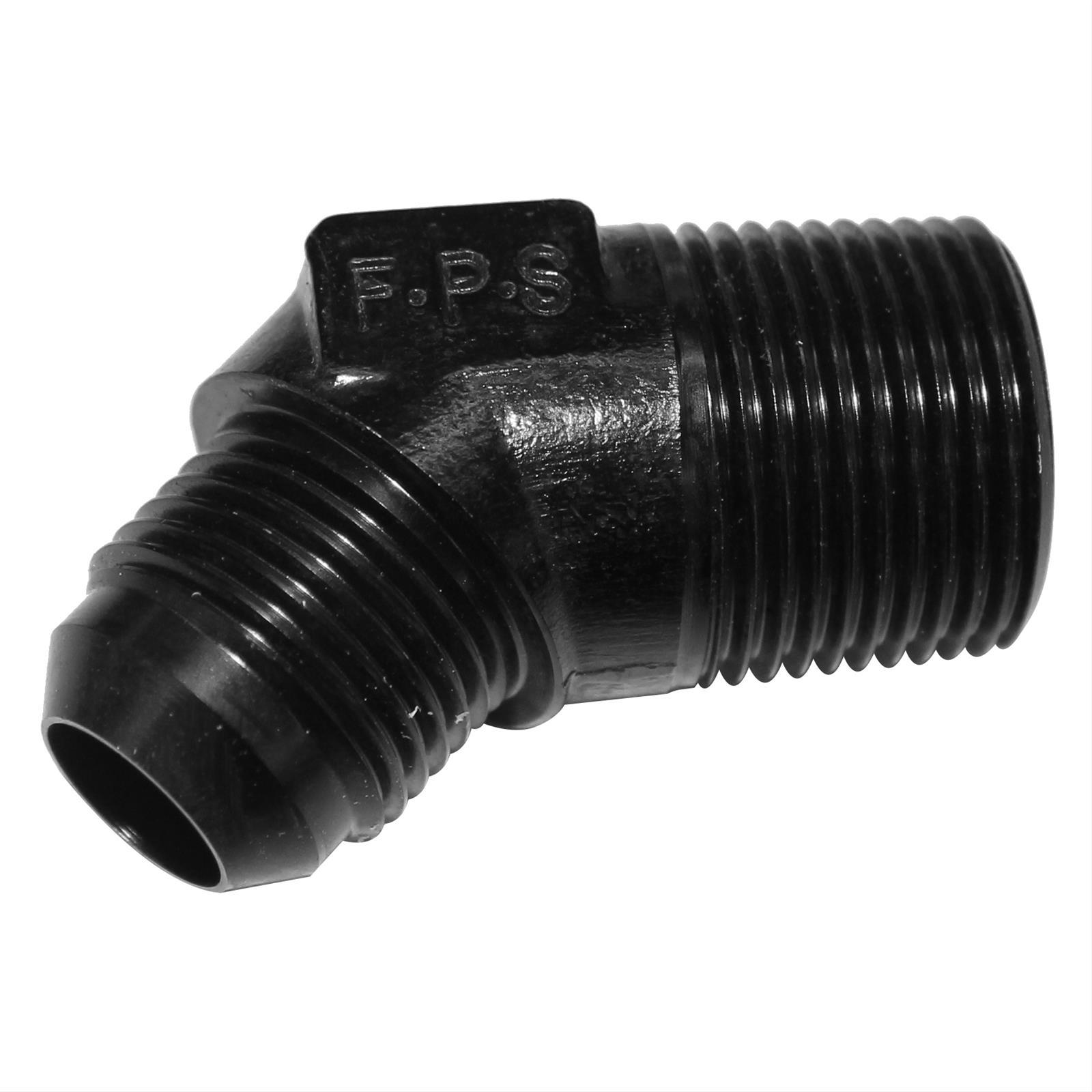 Fragola Performance Systems 482309-BL 45Deg Adapter Fitting 10AN X 3/4 NPT Black Fragola Performance Systems 482309-BL