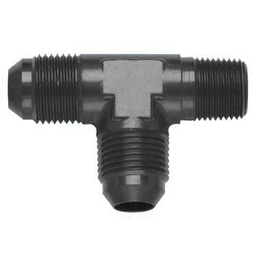 Fragola Performance Systems 482604-BL 4an Tee - 1/8 MPT on The Run - Black Fragola Performance Systems 482604-BL