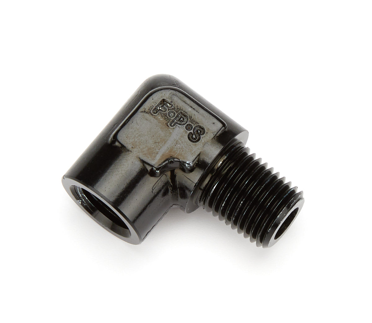 Fragola Performance Systems 491402-BL 1/4 NPT 90-Deg Fitting Male/Female - Black Fragola Performance Systems 491402-BL