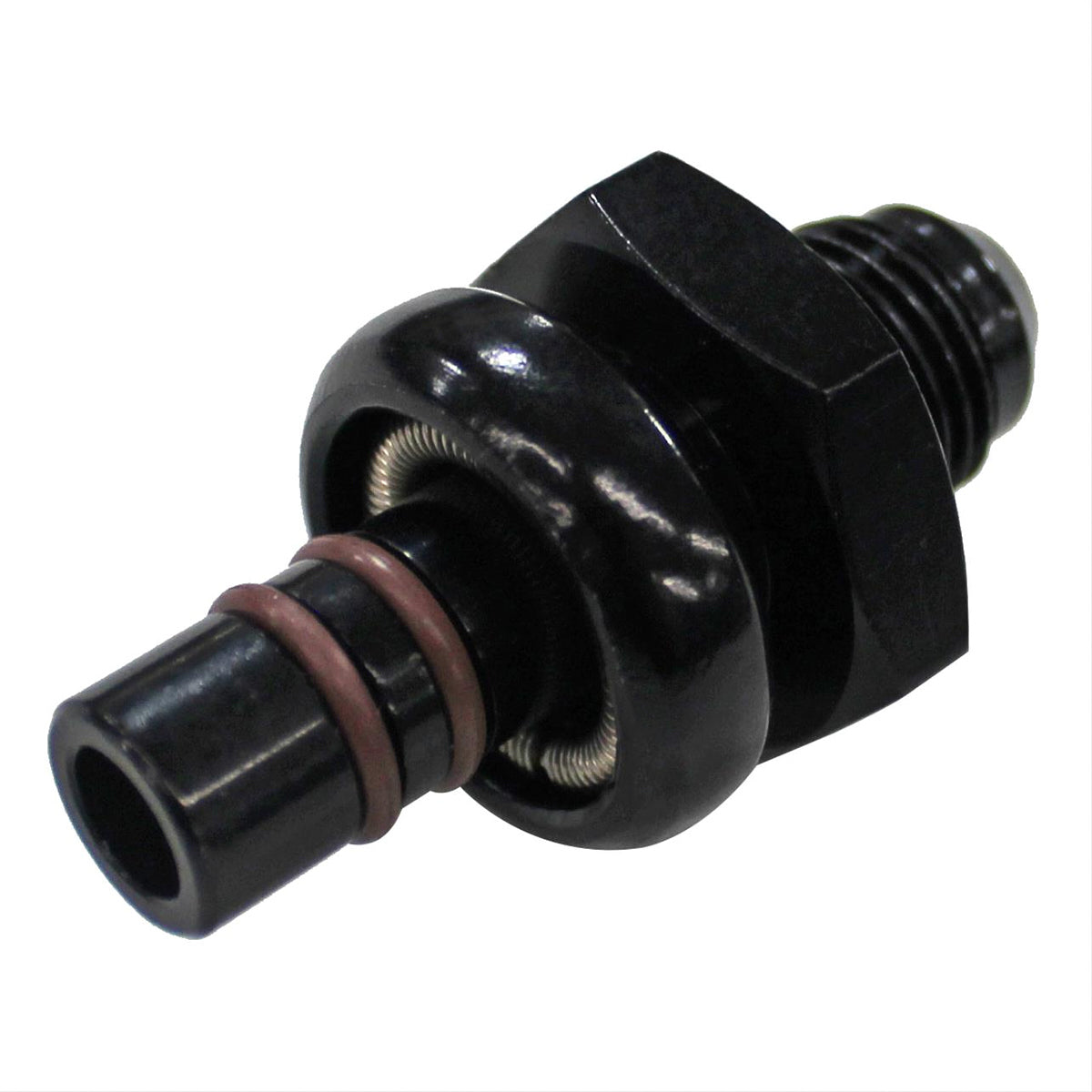 Fragola Performance Systems 491986-BL 6an to Ford EFI .435 Shank Fitting Black Fragola Performance Systems 491986-BL