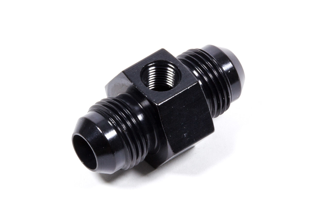Fragola Performance Systems 495003-BL Inline Gauge Adapter #8 x #8 Male Black Fragola Performance Systems 495003-BL