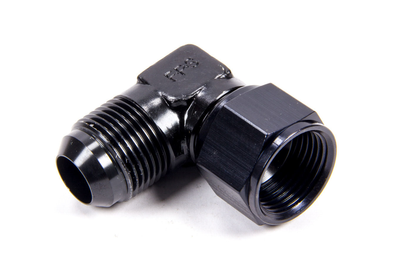 Fragola Performance Systems 498108-BL 16an Female- Male Union 90-Deg Fitting - Black Fragola Performance Systems 498108-BL