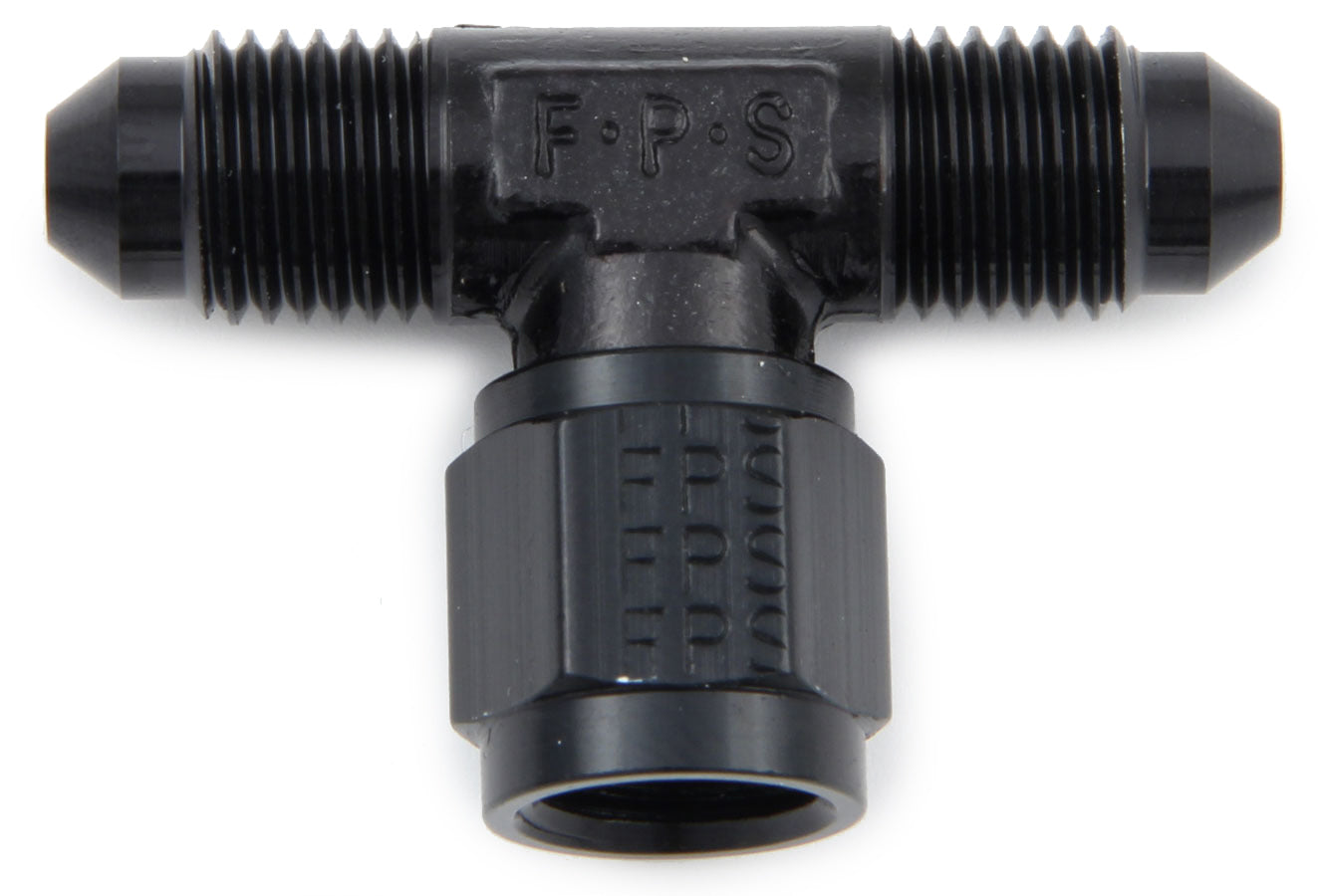 Fragola Performance Systems 498202-BL #4 Tee w/Female Swivel On Side Black Fragola Performance Systems 498202-BL