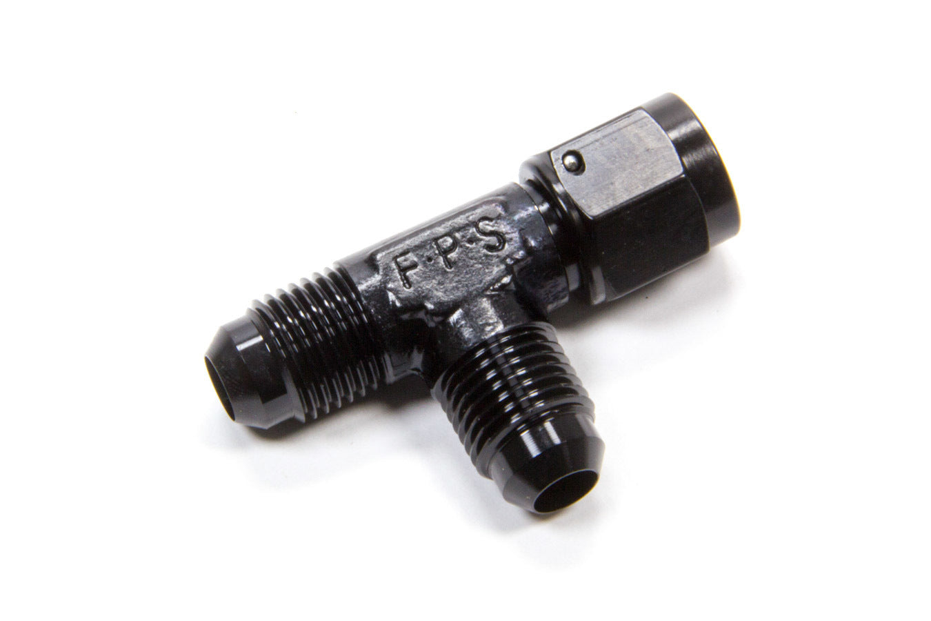 Fragola Performance Systems 498303-BL #6 On The Run T-Fitting w/Female Swivel Black Fragola Performance Systems 498303-BL