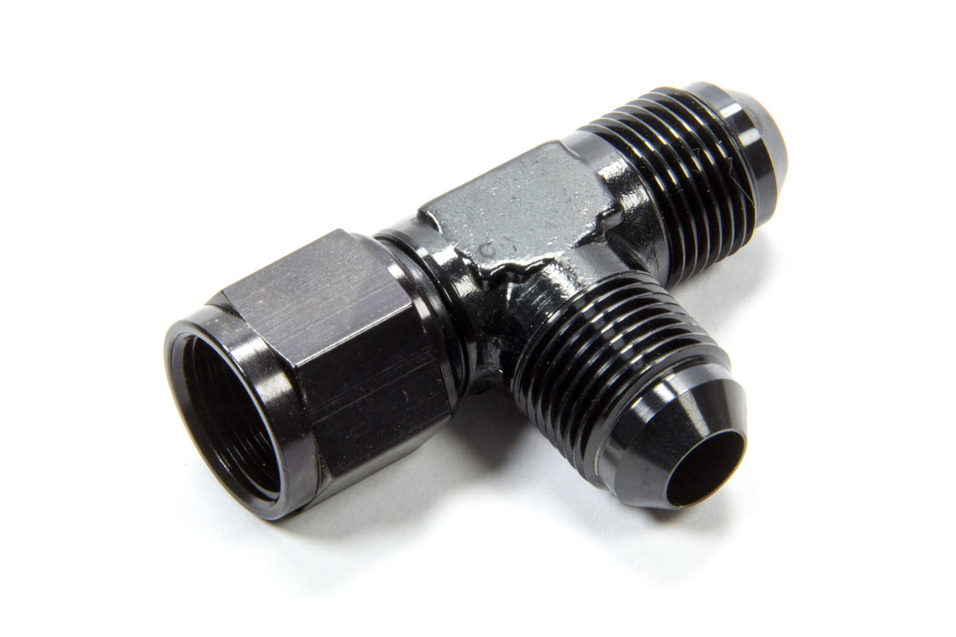 Fragola Performance Systems 498304-BL #8 On The Run T-Fitting w/Female Swivel Black Fragola Performance Systems 498304-BL
