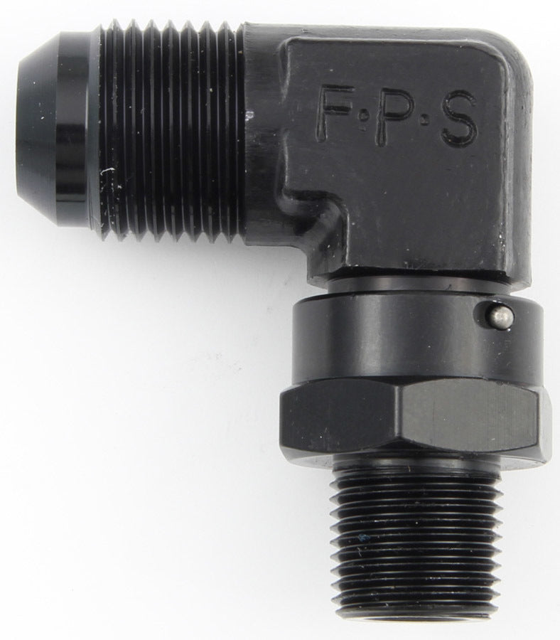Fragola Performance Systems 499113-BL #12 x 1/2 MPT 90 Deg Swivel Adapter Black Fragola Performance Systems 499113-BL