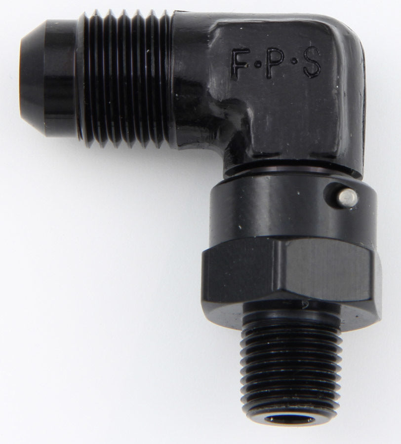 Fragola Performance Systems 499162-BL #6 x 1/8 MPT 90 Deg Swivel Adapter Black Fragola Performance Systems 499162-BL