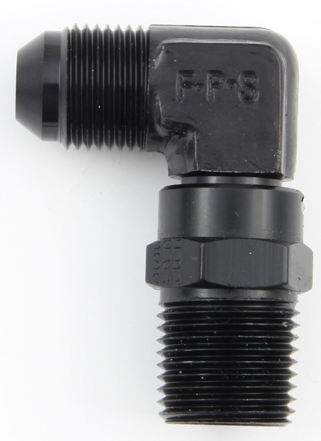 Fragola Performance Systems 499166-BL #6 x 3/8 MPT 90 Deg Swivel Adapter Black Fragola Performance Systems 499166-BL