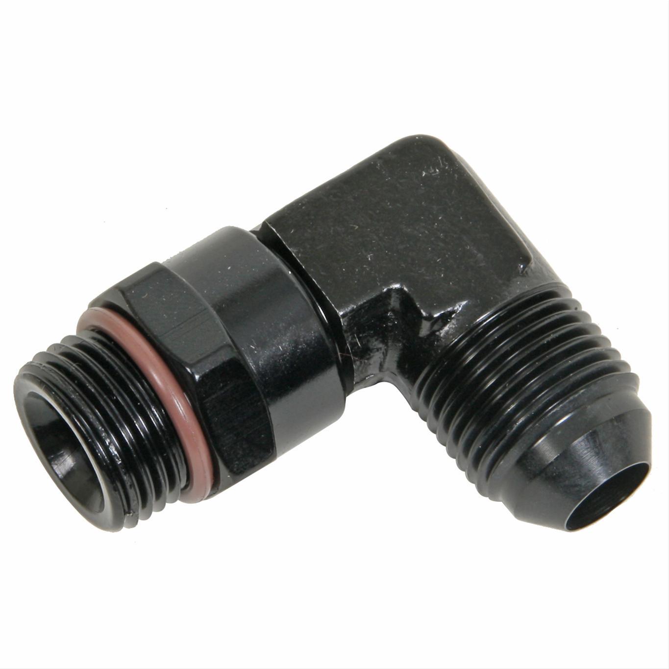 Fragola Performance Systems 499208-BL #8 x 3/4-16 90 Deg Swivel Adapter Black Fragola Performance Systems 499208-BL