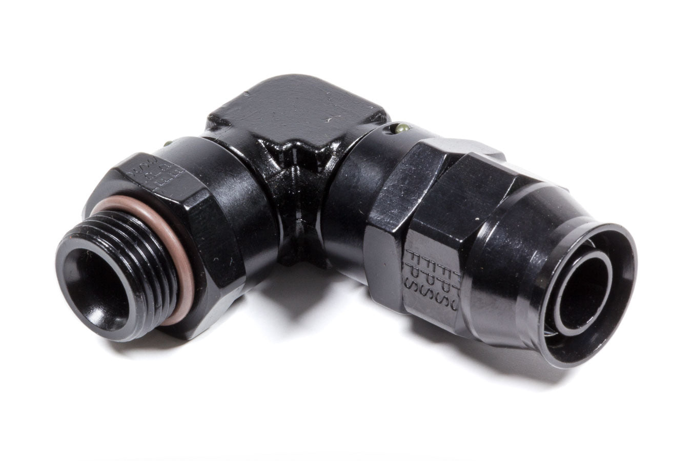 Fragola Performance Systems 689709-BL Hose Fitting #10 90 Deg to #8 ORB PTFE Black Fragola Performance Systems 689709-BL