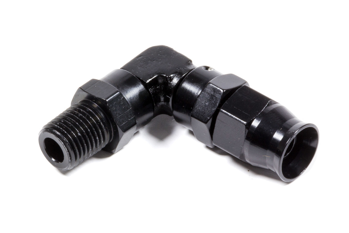 Fragola Performance Systems 689906-BL Hose Fitting #6 90 Deg to 1/4npt PTFE Black Fragola Performance Systems 689906-BL