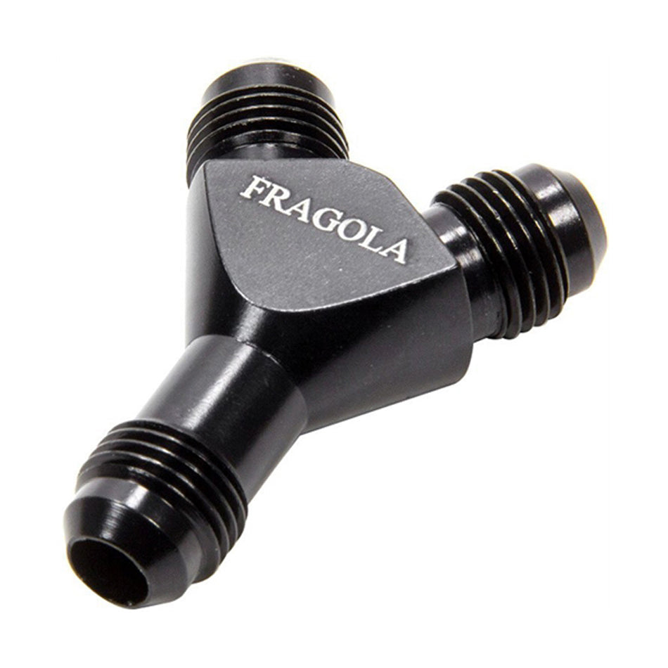Fragola Performance Systems 900607-BL 6an x Dual #4 Male Y- Fitting Black Fragola Performance Systems 900607-BL