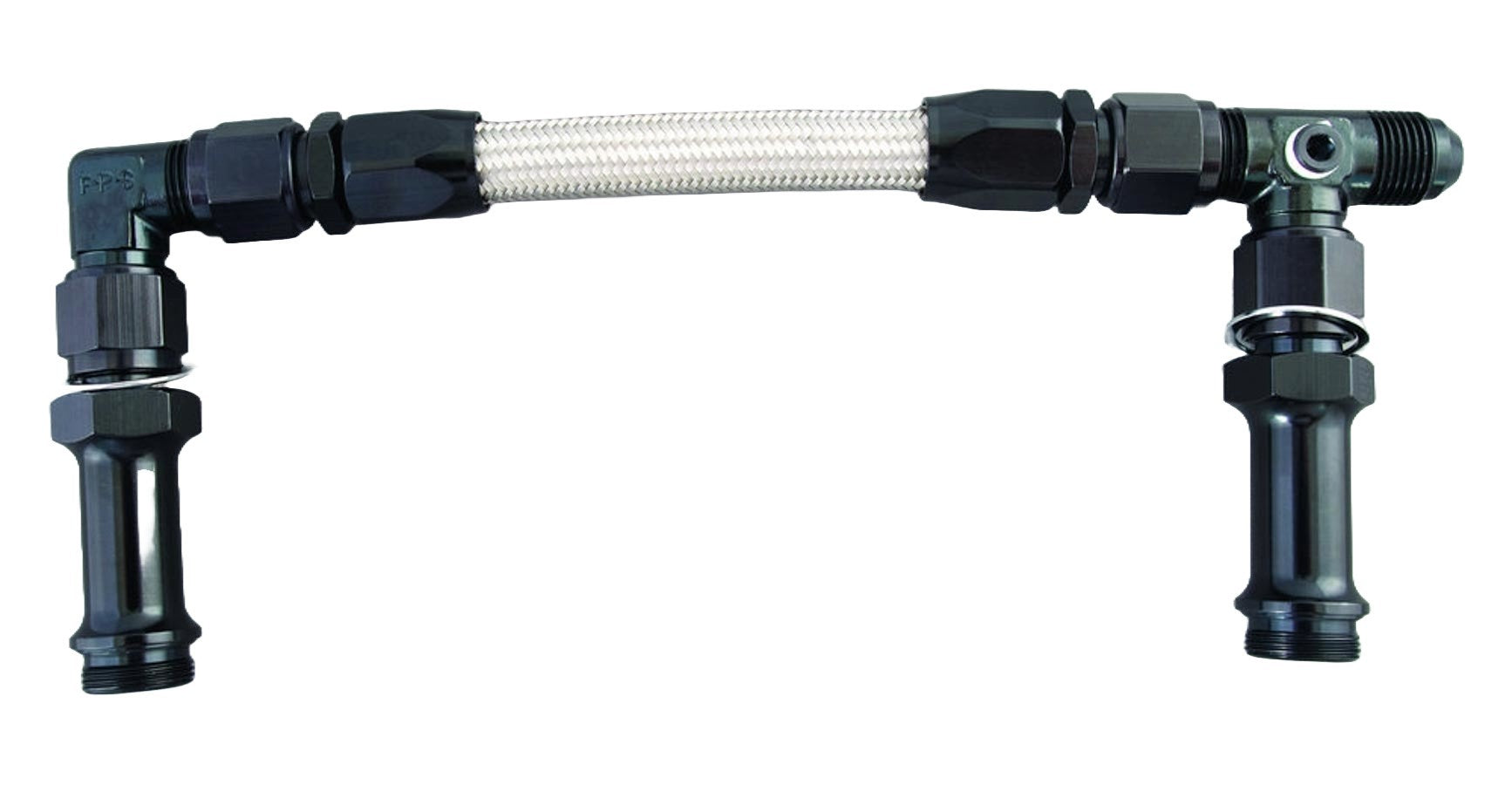 Fragola Performance Systems 920002-BL #6 Fuel Line Kit 7/8-20 Dual Inlet 4150 Black Fragola Performance Systems 920002-BL