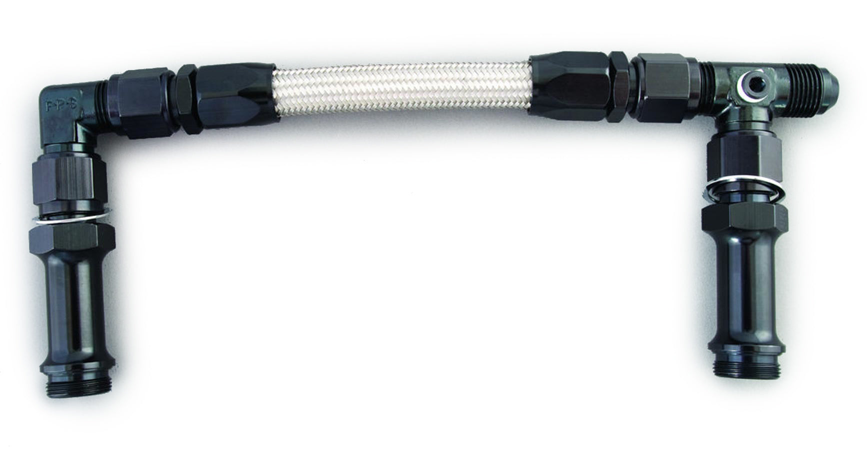 Fragola Performance Systems 920003-BL #8 Fuel Line Kit 7/8-20 Dual Inlet 4150 Black Fragola Performance Systems 920003-BL