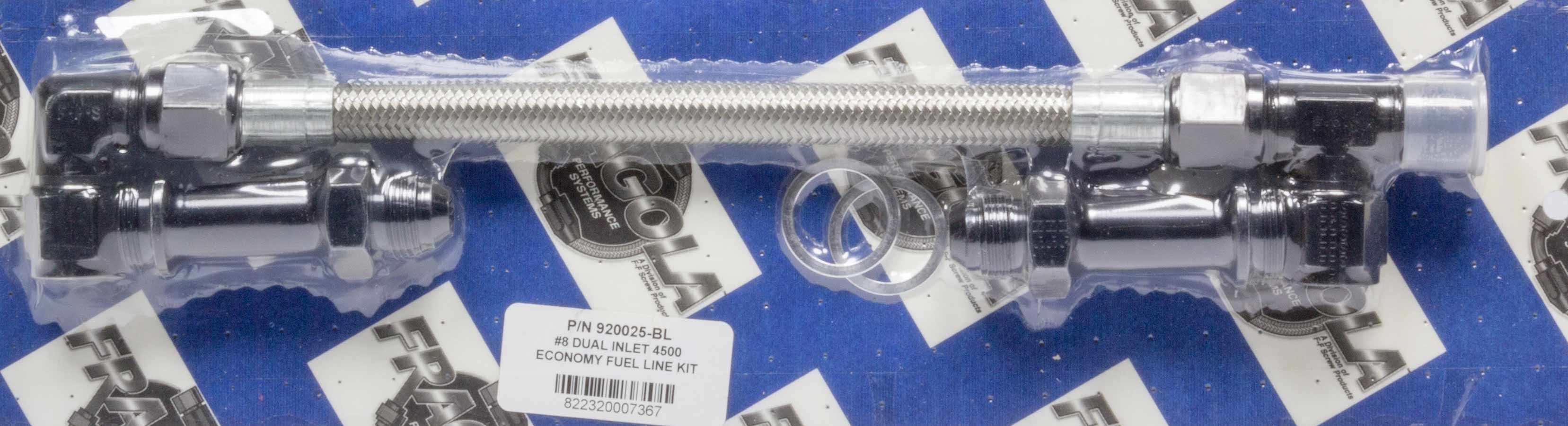 Fragola Performance Systems 920025-BL #8 Pro Stock Fuel Line Kit - 4500 Series Black Fragola Performance Systems 920025-BL