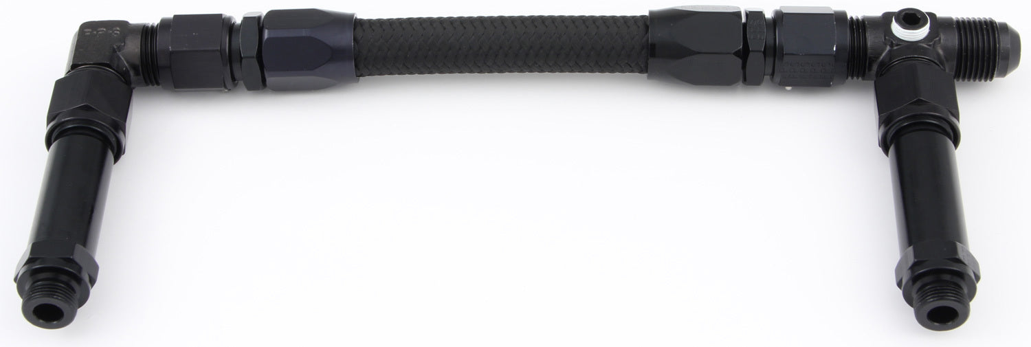 Fragola Performance Systems 930006-BL #6 Fuel Line Kit 9/16-24 Dual Inlet Demon Black Fragola Performance Systems 930006-BL