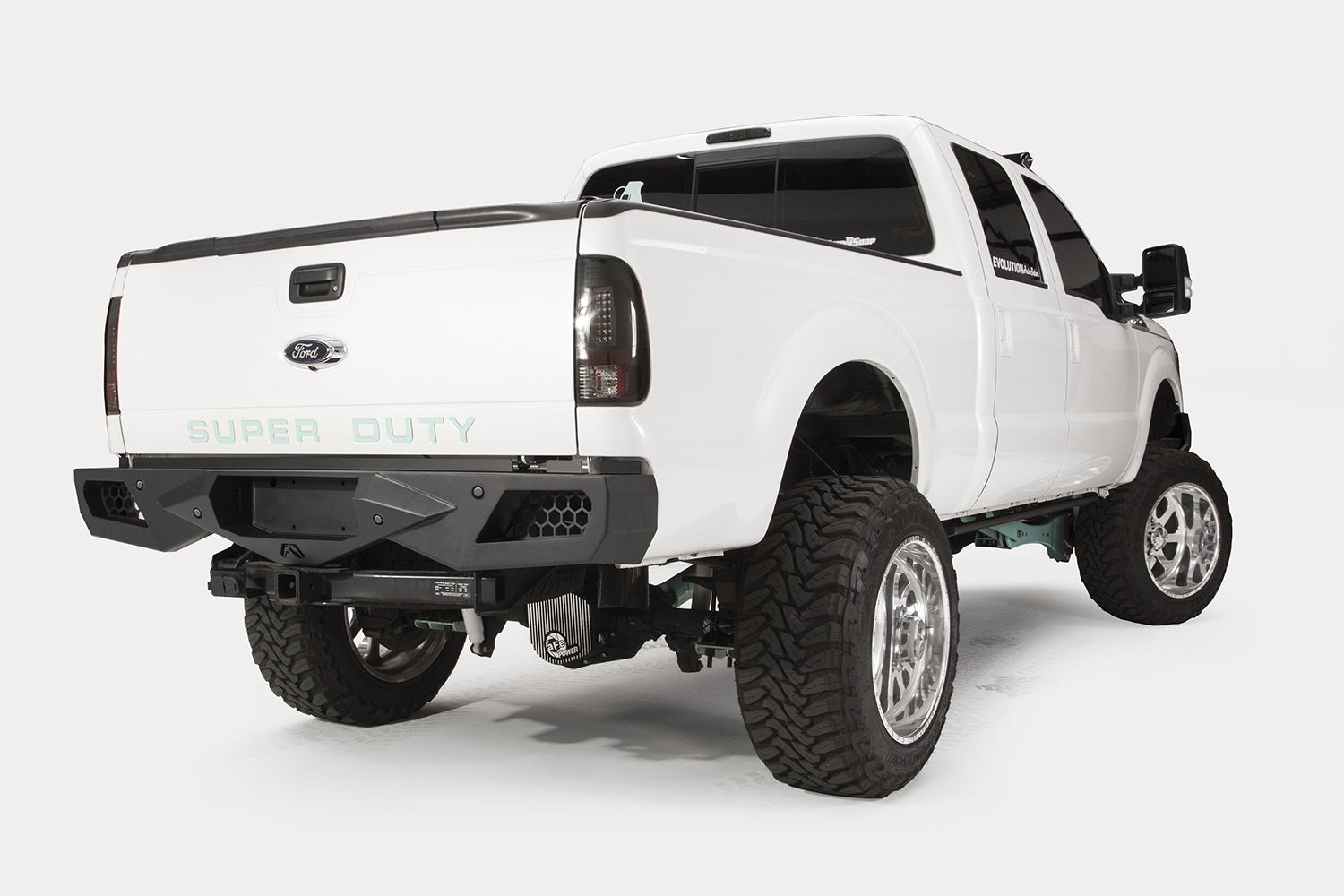 Fab Fours FS08-E1351-1 Vengeance Front Bumper; 2 Stage Black Powder Coated; No Guard; Sensor Rear; Fab Fours FS08-E1351-1