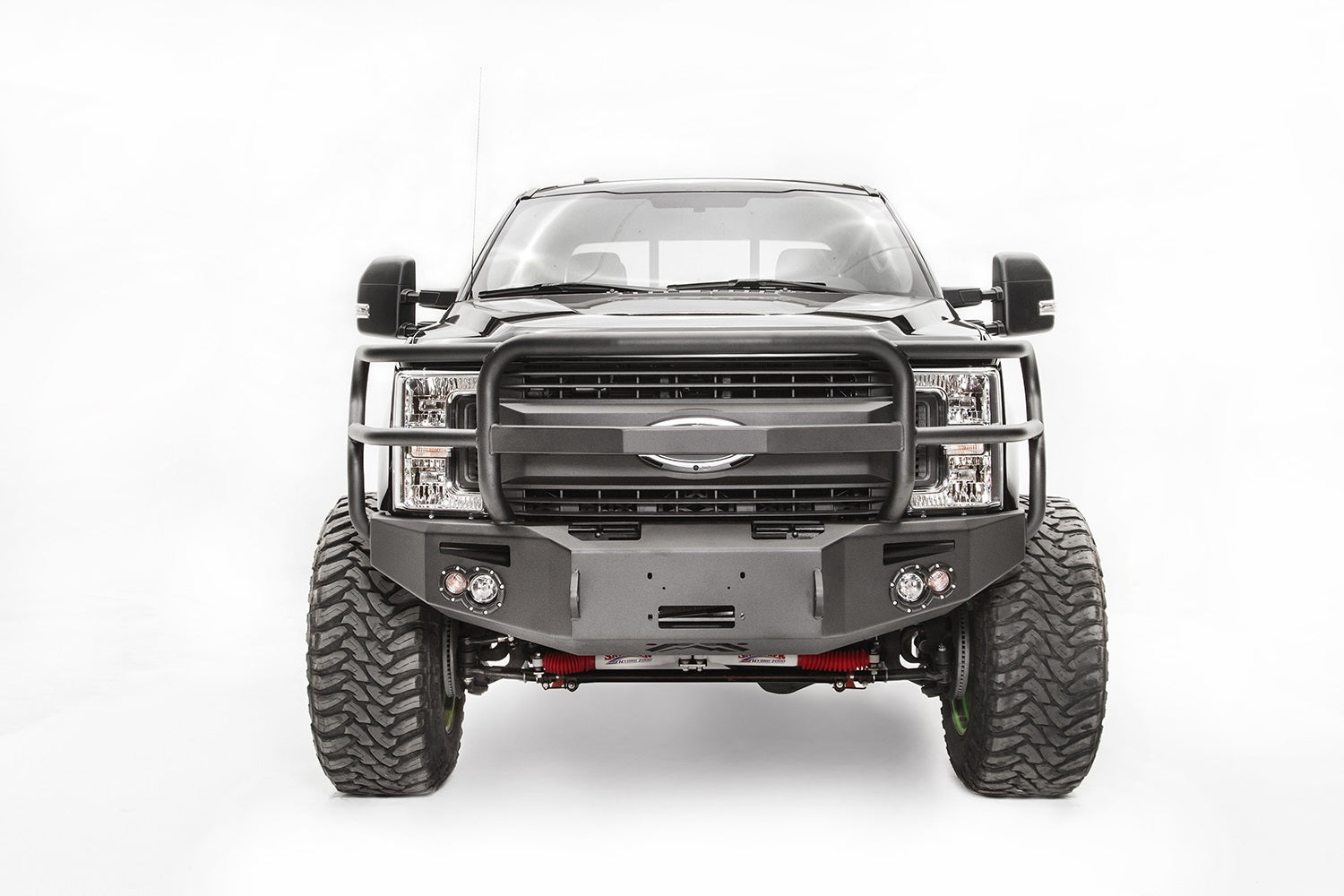 Fab Fours FS17-A4150-B Premium Winch Front Bumper; Uncoated/Paintable; w/Full Grill Guard; [AWSL]; Fab Fours FS17-A4150-B