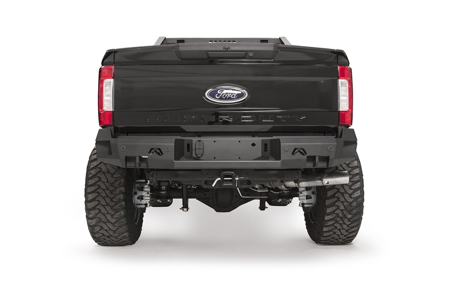 Fab Fours FS17-W4151-B Premium Rear Bumper; Uncoated/Paintable; w/Sensors; [AWSL]; Fab Fours FS17-W4151-B