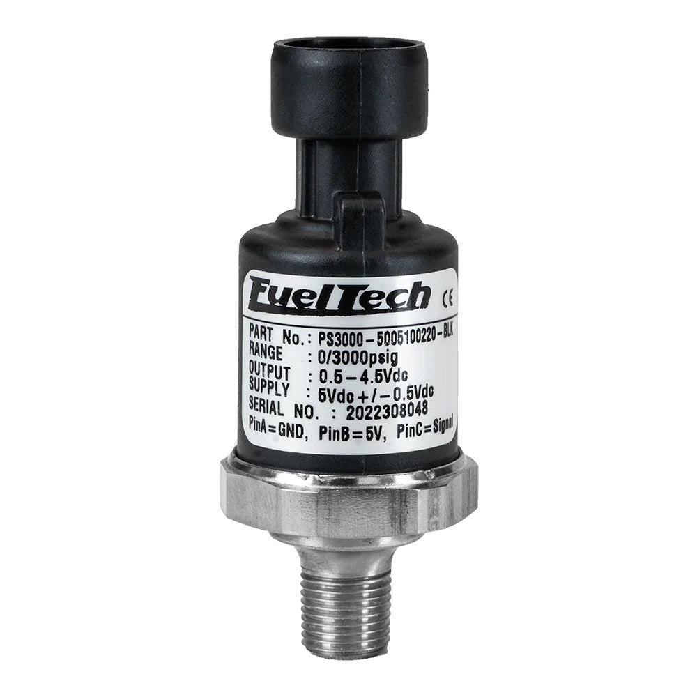 FuelTech 5005100220-BLK 0-3000 PSI Pressure Sensor (Black Series) FuelTech 5005100220-BLK