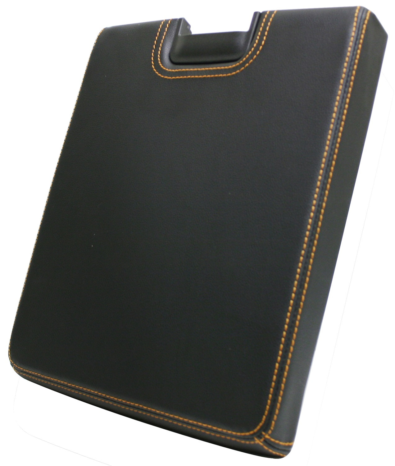 Jumpseat Console Lid; For Use w/40/20/40 Split Bench; Black w/Gold Stitching; IPCW G01BG