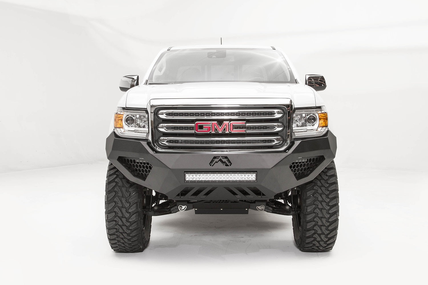 Fab Fours GC15-D3451-1 Vengeance Front Bumper; 2 Stage Black Powder Coated; No Guard; Fab Fours GC15-D3451-1